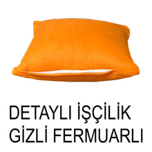 Görseli Galeri görüntüleyiciye yükleyin, Süet Kumaş Orange Renk Kırlent Kılıfı
