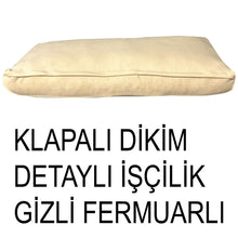Görseli Galeri görüntüleyiciye yükleyin, Süet Kumaş Bej Renk Sırt Minderi
