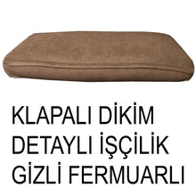 Görseli Galeri görüntüleyiciye yükleyin, Süet Kumaş Kahverengi Renk Sırt Minderi
