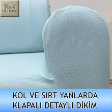 Görseli Galeri görüntüleyiciye yükleyin, %100 Pamuk Petek Kumaş Mint Tekli  Komple Giydirme Tekli &amp; Berjer, Bohem, Porto vb Model Koltuk Kılıfları
