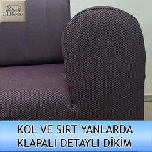 Görseli Galeri görüntüleyiciye yükleyin, %100 Pamuk Petek Kumaş Mürdüm 3&quot;Lü Komple Giydirme Kanepe &amp; Çekyat, Bohem, Porto vb Model Koltuk Kılıfları
