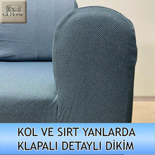 Görseli Galeri görüntüleyiciye yükleyin, %100 Pamuk Petek Kumaş Petrol 3&quot;Lü Komple Giydirme Kanepe &amp; Çekyat, Bohem, Porto vb Model Koltuk Kılıfları
