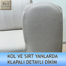 Görseli Galeri görüntüleyiciye yükleyin, %100 Pamuk Petek Kumaş Vizon 3&quot;Lü Komple Giydirme Kanepe &amp; Çekyat, Bohem, Porto vb Model Koltuk Kılıfları

