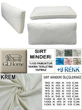 Görseli Galeri görüntüleyiciye yükleyin, %100 Pamuk Petek Krem Renk Sırt Minderi
