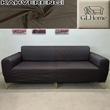 Görseli Galeri görüntüleyiciye yükleyin, %100 Pamuk Petek Kumaş Kahverengi 3+3+1+1 Set Komple Giydirme Kanepe&amp;Çekyat, Bohem, vb Model Koltuk Kılıfları
