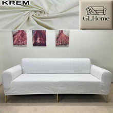Görseli Galeri görüntüleyiciye yükleyin, %100 Pamuk Petek Kumaş Krem 3+3+1+1 Set Komple Giydirme Kanepe&amp;Çekyat, Bohem, vb Model Koltuk Kılıfları

