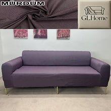 Görseli Galeri görüntüleyiciye yükleyin, %100 Pamuk Petek Kumaş Mürdüm 3+3+1+1 Set Komple Giydirme Kanepe&amp;Çekyat, Bohem, vb Model Koltuk Kılıfları
