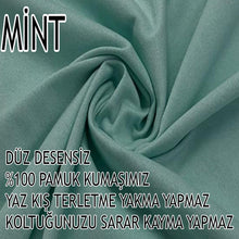 Görseli Galeri görüntüleyiciye yükleyin, %100 Pamuklu Fransız  Kumaş Mint 3+2+1+1 Komple Giydirme Kanepe&amp;Çekyat, Bohem, Porto, vn. Model Koltuk Kılıfı
