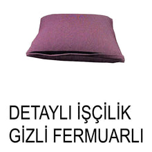 Görseli Galeri görüntüleyiciye yükleyin, %100 Pamuk Petek Mürdüm Renk Kırlent Kılıfı

