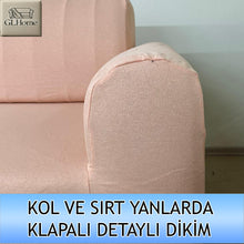 Görseli Galeri görüntüleyiciye yükleyin, %100 Pamuklu Fransız  Kumaş Yavru Ağzı Tekli&amp;Berjer Komple Giydirme, Bohem, Porto Model Koltuk Kılıfı
