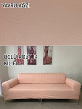 Görseli Galeri görüntüleyiciye yükleyin, %100 Pamuklu Fransız  Kumaş Yavru Ağzı 3Lü Komple Giydirme Kanepe &amp; Çekyat, Bohem, Porto, Vb. Model Koltuk Kilifi
