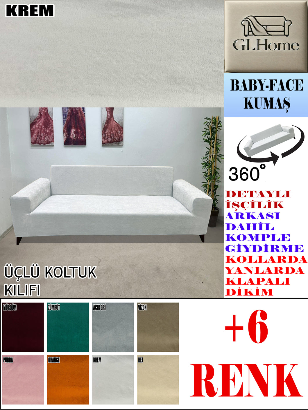 Baby Face  Kumaş Krem 3