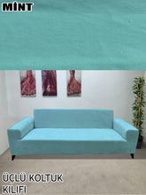 Görseli Galeri görüntüleyiciye yükleyin, Baby Face  Kumaş Mint 3+3+1+1 Set Komple Giydirme Kanepe &amp; Çekyat, Bohem, vb Model Koltuk Kılıfları
