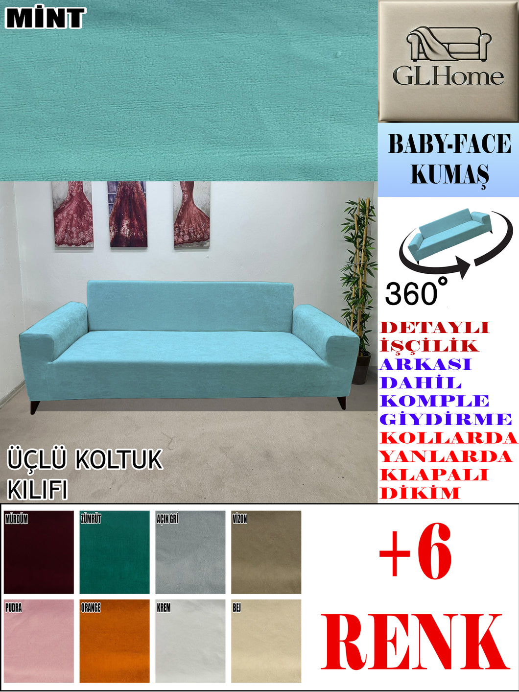 Baby Face  Kumaş Mint 3