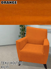 Görseli Galeri görüntüleyiciye yükleyin, Baby Face  Kumaş Orange 3+3+1+1 Set Komple Giydirme Kanepe &amp; Çekyat, Bohem, vb Model Koltuk Kılıfları
