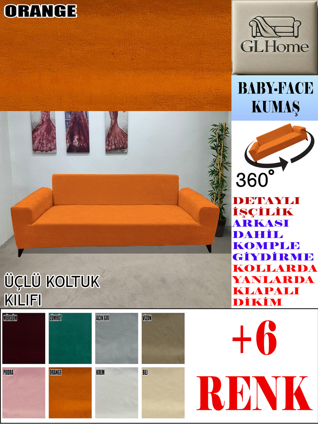 Baby Face  Kumaş Orange 3