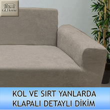 Görseli Galeri görüntüleyiciye yükleyin, Baby Face Kumaş Vizon Tekli Komple Giydirme Tekli &amp; Berjer, Bohem, vb Model Koltuk Kılıfları
