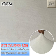 Görseli Galeri görüntüleyiciye yükleyin, Süet Kumaş Krem 3+2+1+1 Komple Giydirme Kanepe-Çekyat, Bohem, vb. Model Koltuk Kılıfı
