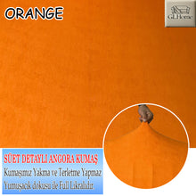 Görseli Galeri görüntüleyiciye yükleyin, Süet Kumaş Orange 3+2+1+1 Komple Giydirme Kanepe-Çekyat, Bohem, vb. Model Koltuk Kılıfı

