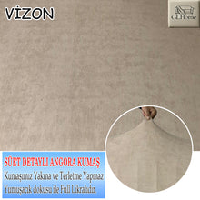 Görseli Galeri görüntüleyiciye yükleyin, Süet Kumaş Vizon 3+2+1+1 Komple Giydirme Kanepe-Çekyat, Bohem, vb. Model Koltuk Kılıfı
