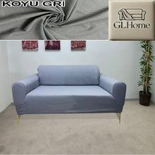 Görseli Galeri görüntüleyiciye yükleyin, %100 Pamuk Petek Kumaş Koyu Gri 3+2+1+1 Set Komple Giydirme Kanepe&amp;Çekyat, Bohem, vb Model Koltuk Kılıfları
