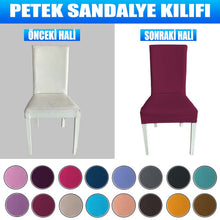 Görseli Galeri görüntüleyiciye yükleyin, PS-08 Bal Peteği Streç Kumaş Sandalye Kılıfı - Gül Kurusu
