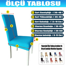 Görseli Galeri görüntüleyiciye yükleyin, PS-17 Bal Peteği Streç Kumaş Sandalye Kılıfı - Turkuaz
