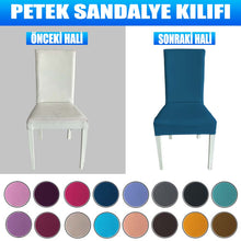 Görseli Galeri görüntüleyiciye yükleyin, PS-09 Bal Peteği Streç Kumaş Sandalye Kılıfı - Petrol

