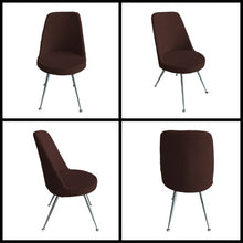 Görseli Galeri görüntüleyiciye yükleyin, KR-05 Kadife Kumaş Retro Model Sandalye Kılıfı Kahverengi
