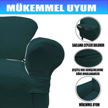 Görseli Galeri görüntüleyiciye yükleyin, UFA-06 Fransız Kumaş Universal Koltuk Kılıfı Takımı ( 3+3+1+1 Set ) Nefti Yeşil

