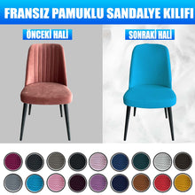 Görseli Galeri görüntüleyiciye yükleyin, FPG-17 Fransız Kumaş Gül Model Sandalye Kılıfı - Turkuaz
